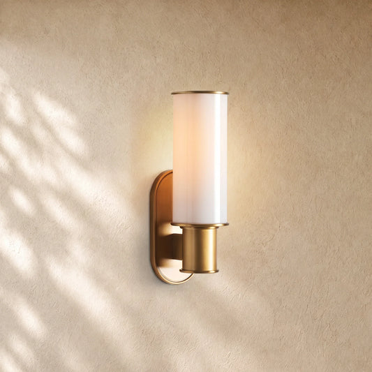 Harlins Milk Glass Wall Sconce