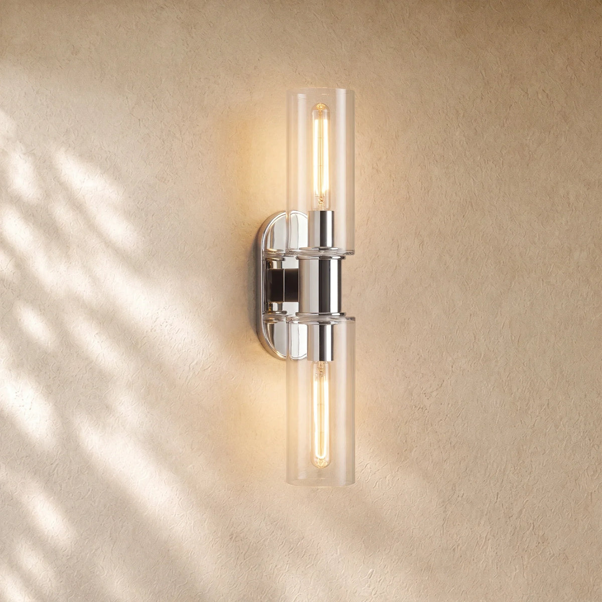 Harlins Clear Glass 2-Light Wall Sconce