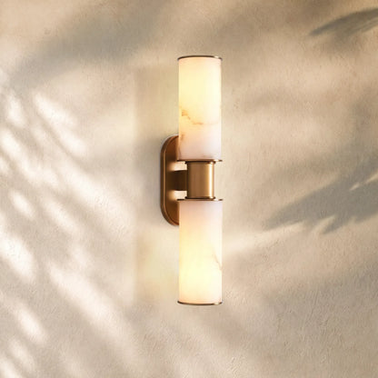 Harlins Alabaster 2-Light Wall Sconce