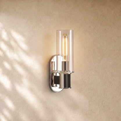 Harlins Clear Glass Wall Sconce