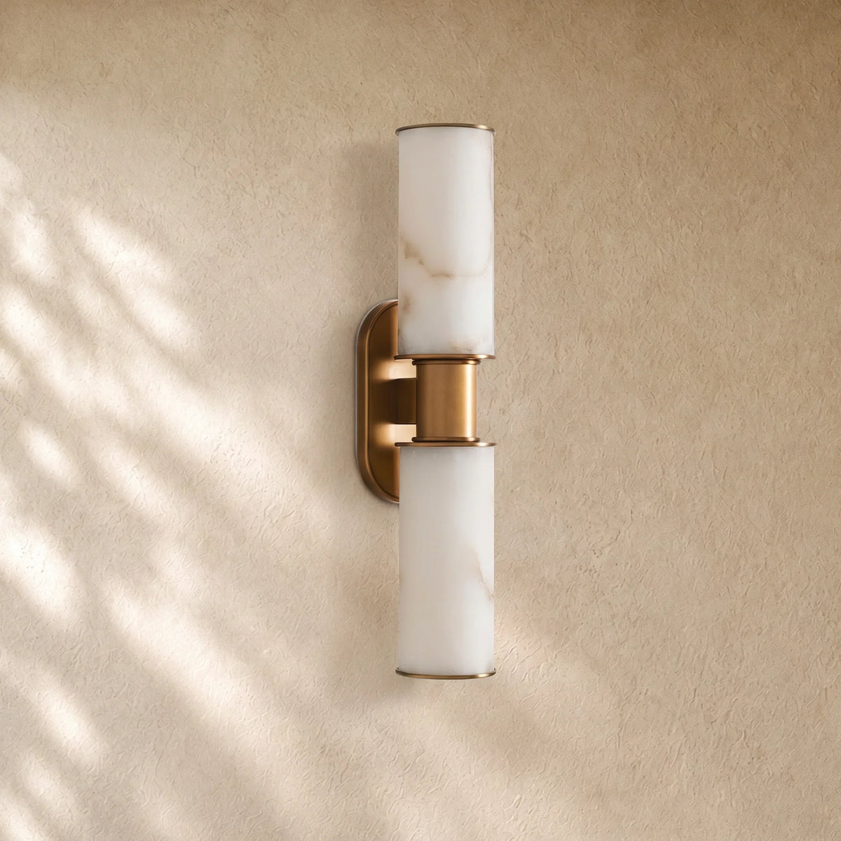 Harlins Alabaster 2-Light Wall Sconce