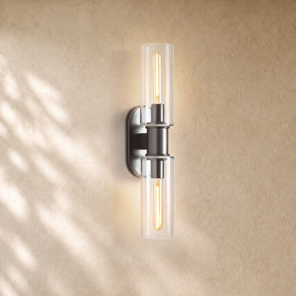 Harlins Clear Glass 2-Light Wall Sconce