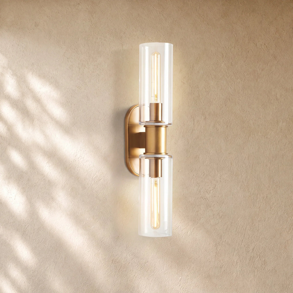 Harlins Clear Glass 2-Light Wall Sconce