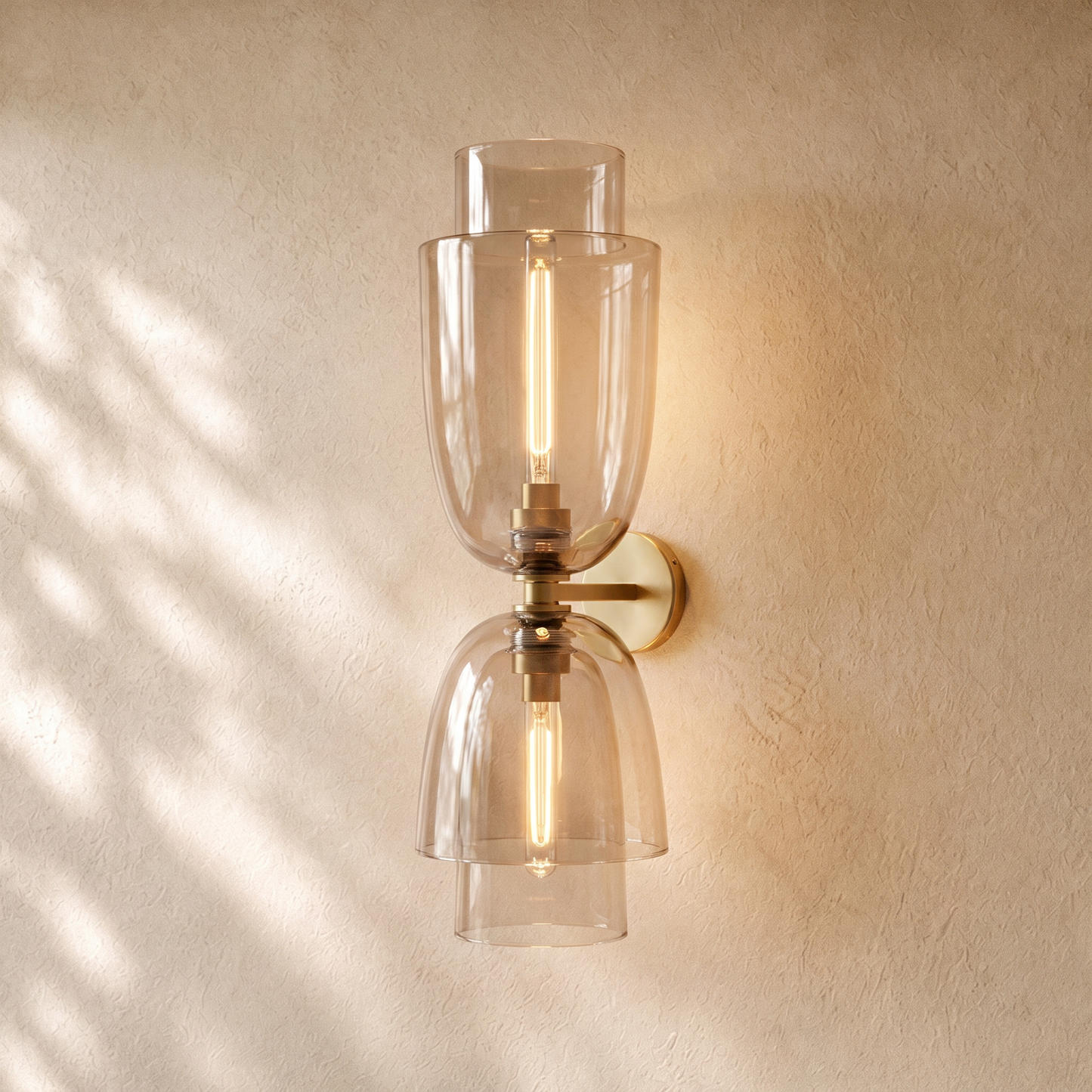 Blum Double Glass Sconce