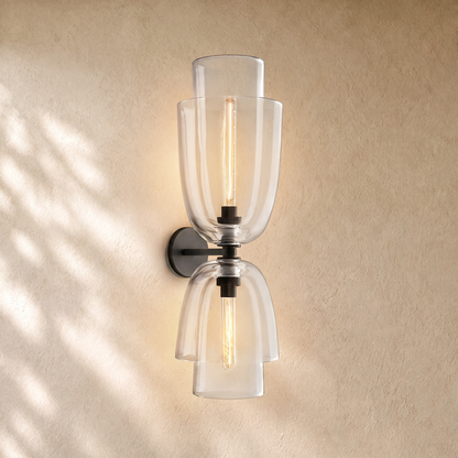 Blum Double Glass Sconce