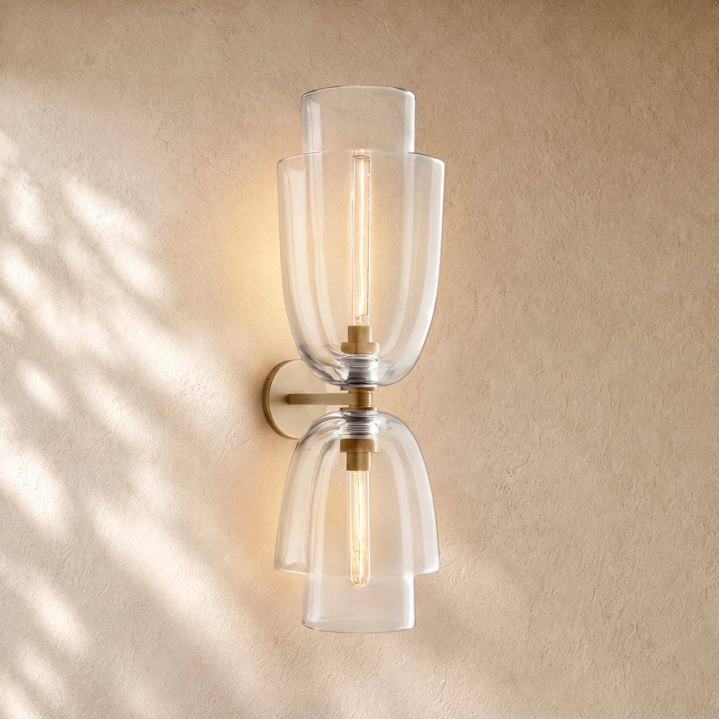 Blum Double Glass Sconce
