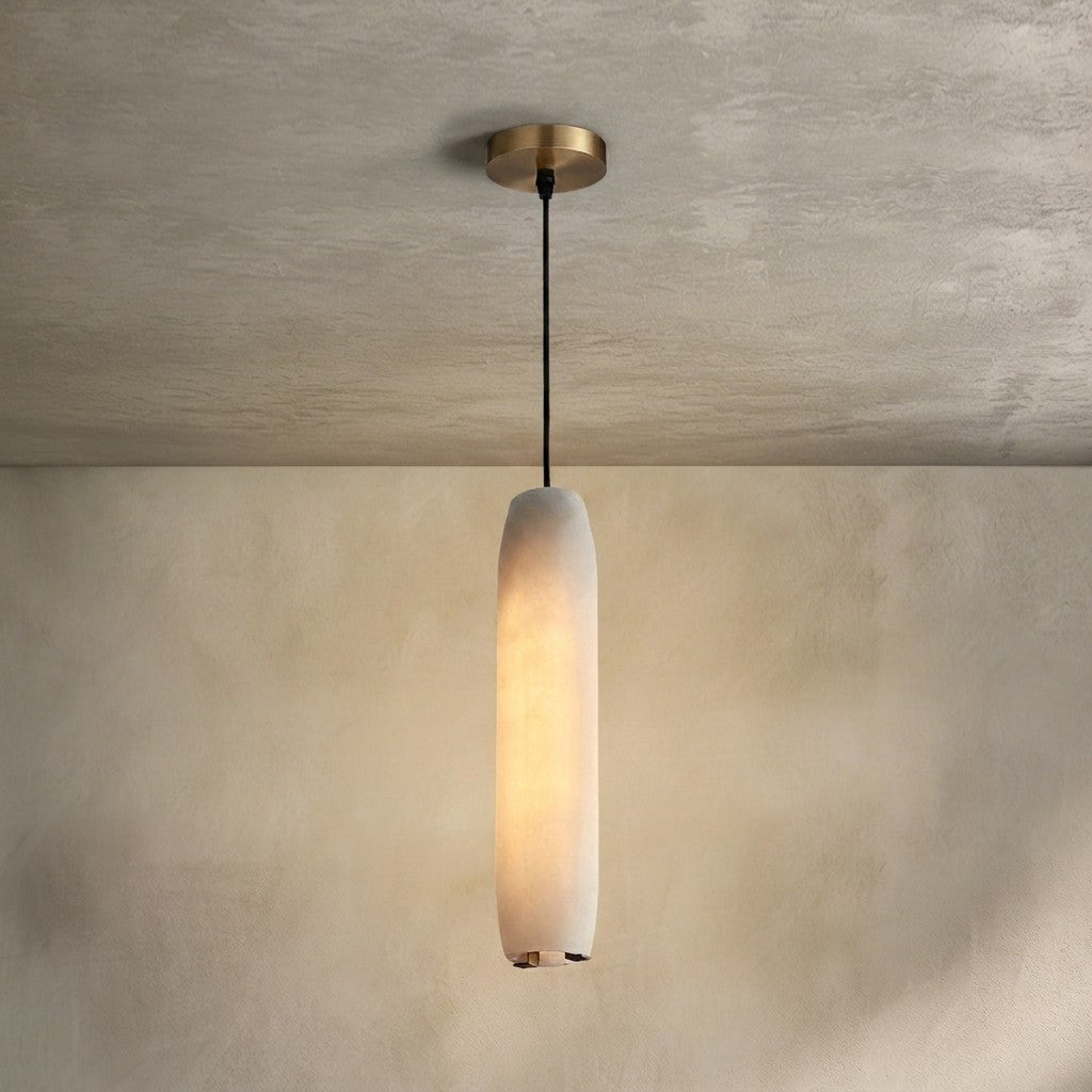 Marble Alabaster Flute Pendant Light