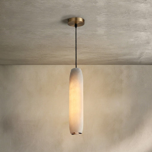 Marble Alabaster Flute Pendant Light