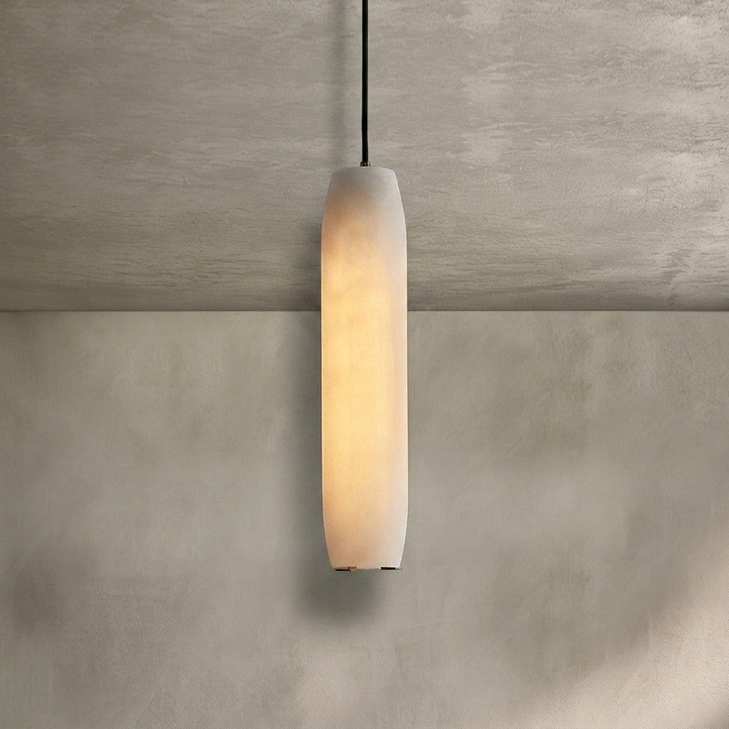 Marble Alabaster Flute Pendant Light