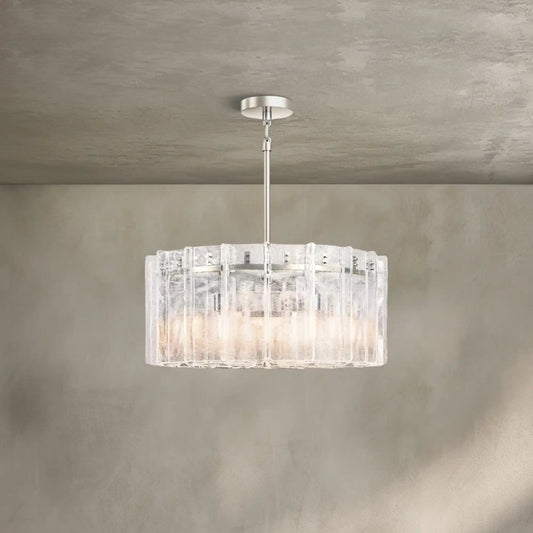 Lattic Smoke Glass Round Chandelier 36'' 48''