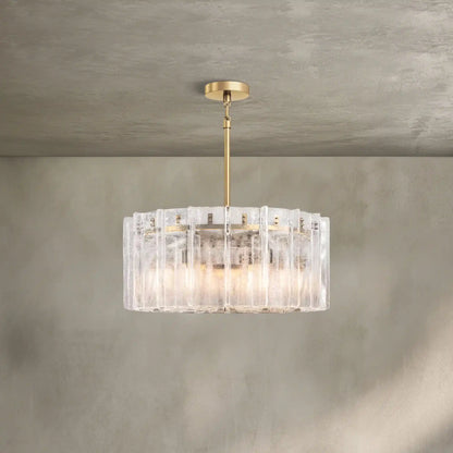 Lattic Smoke Glass Round Chandelier 36'' 48''