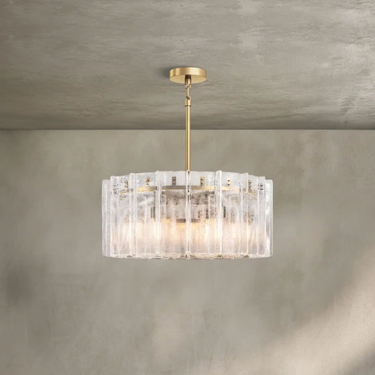 Lattic Smoke Glass Round Chandelier 36'' 48''