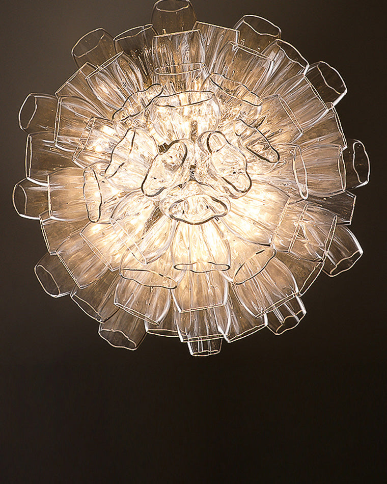 LA Flower Glass Foyer Chandelier