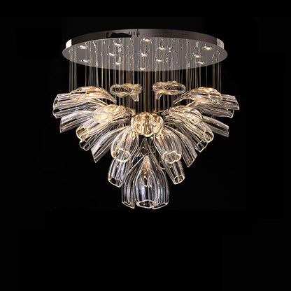 LA Flower Glass Foyer Chandelier