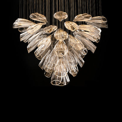 LA Flower Glass Foyer Chandelier