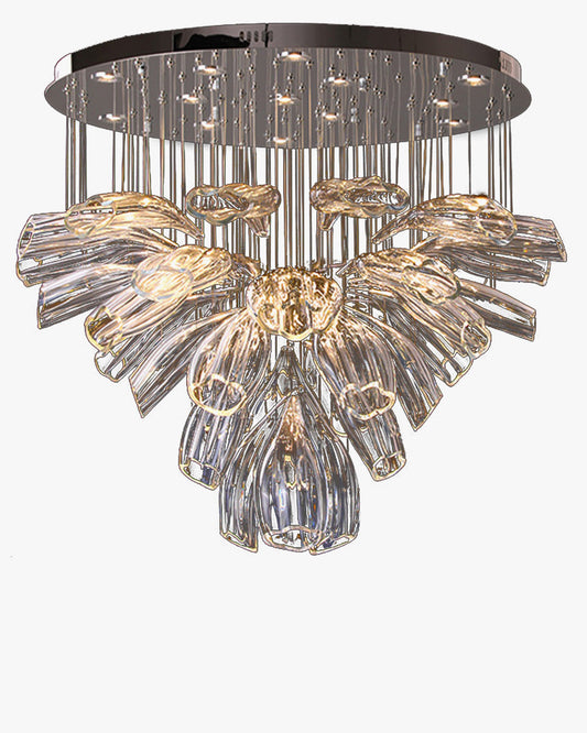 LA Flower Glass Foyer Chandelier