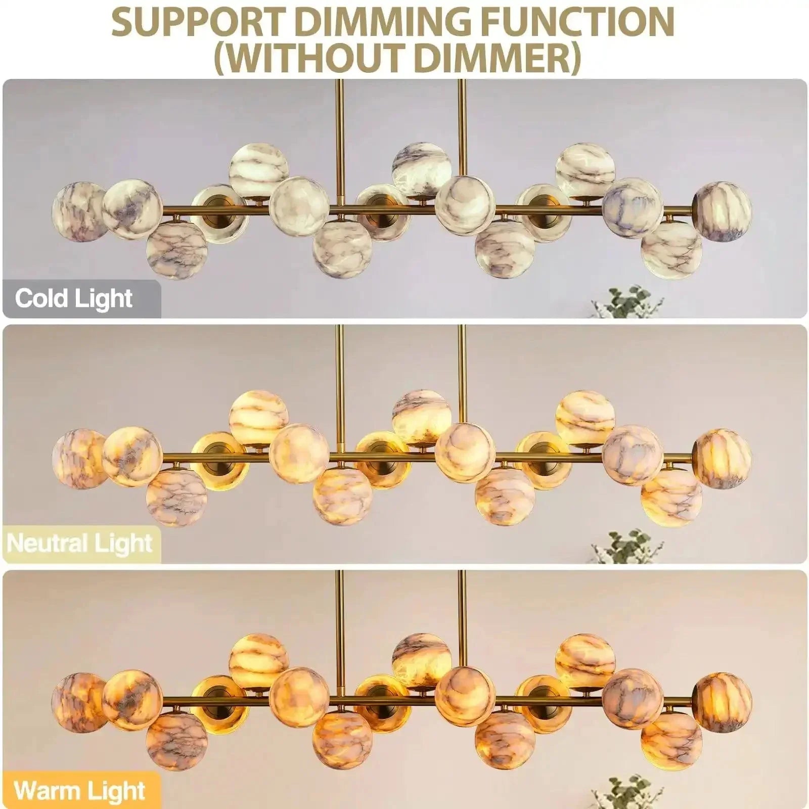 Mid Century Modern Sputnik 12 Light Gold Alabaster Globe Chandelier | Morylighting (32)