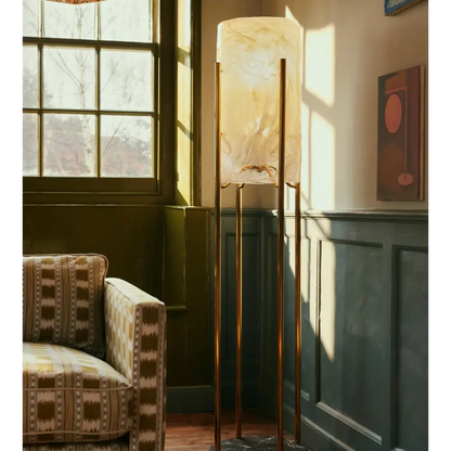 Minimalist Marble & Brass Floor Lamp