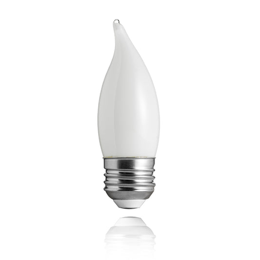 E12 Frosted Glass LED Candle Bulb, 4W 2700K Warm White