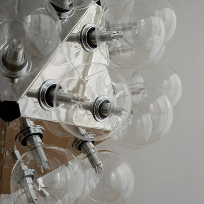 Clustered Clear Glass Globe Chandelier