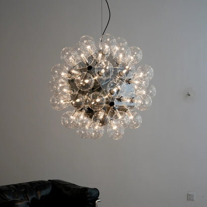 Clustered Clear Glass Globe Chandelier