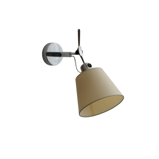 Adjustable Parchment Swing Arm Wall Sconce
