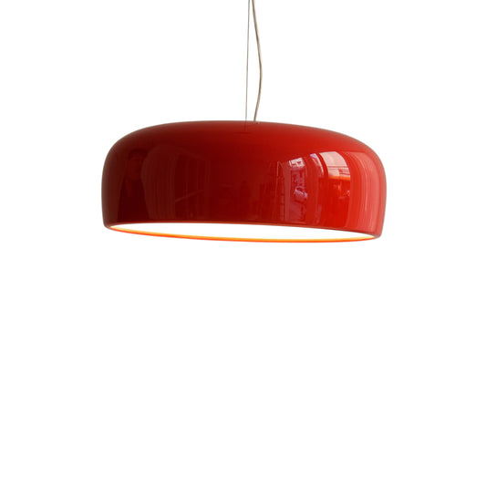 Glossy Red Dome Pendant Light