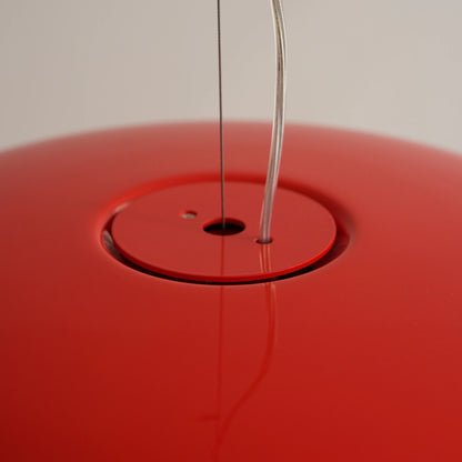 Glossy Red Dome Pendant Light