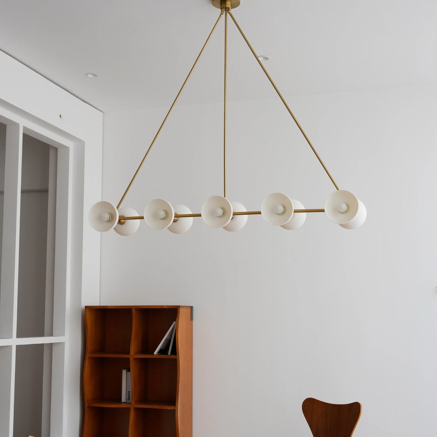 Linear Ceramic Globe Chandelier