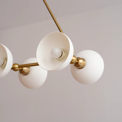 Linear Ceramic Globe Chandelier