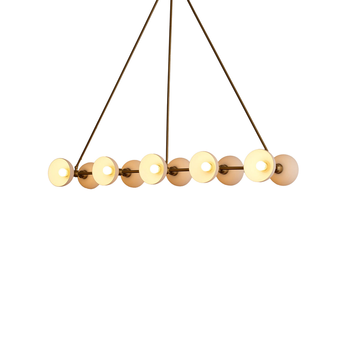 Linear Ceramic Globe Chandelier