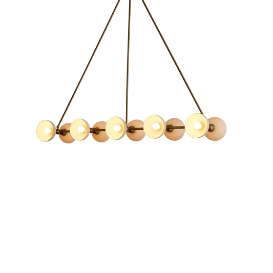 Linear Ceramic Globe Chandelier