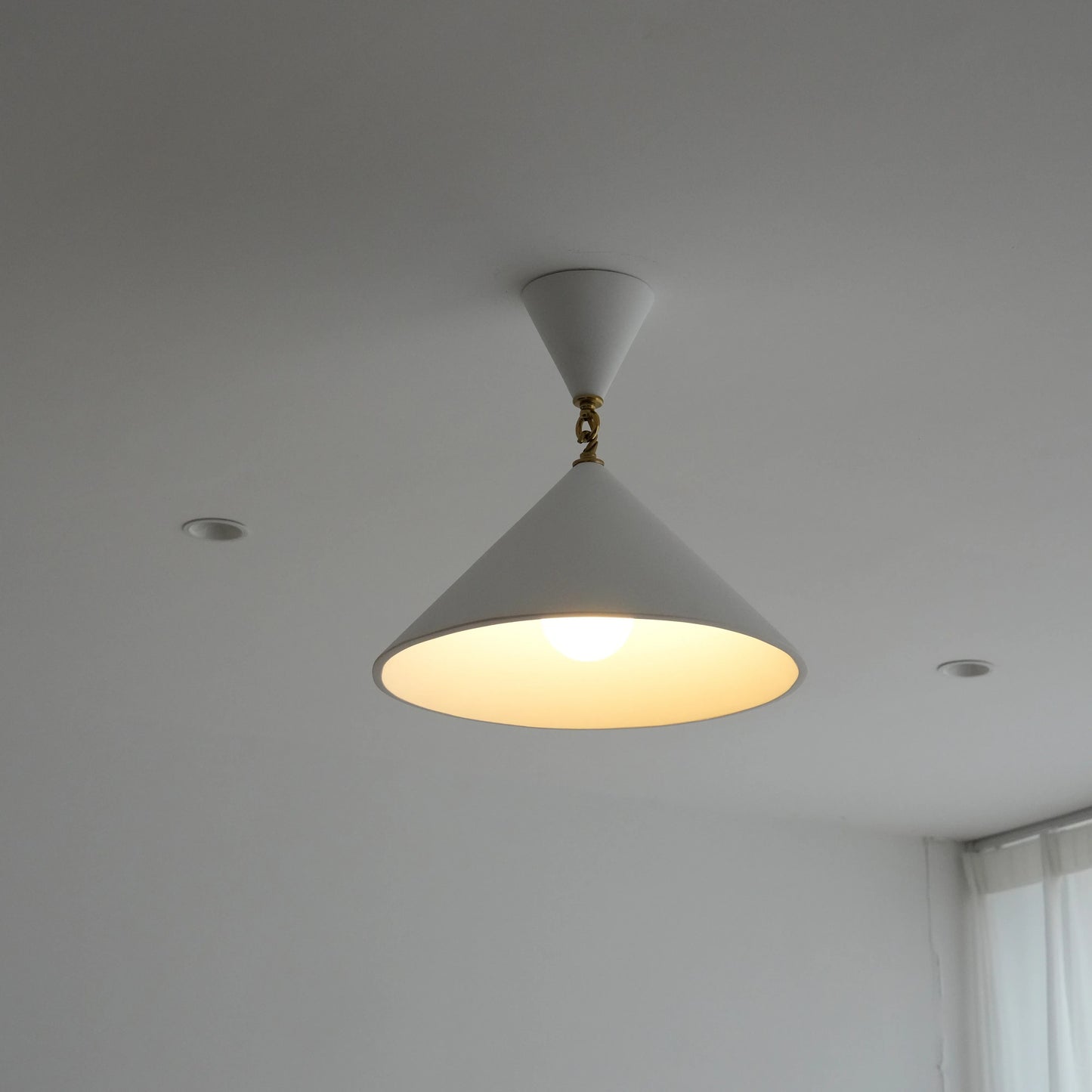 Matte White Cone Pendant Light