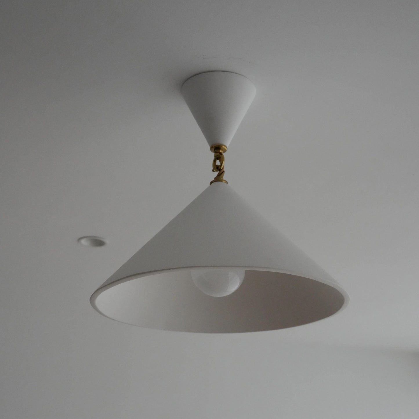 Matte White Cone Pendant Light