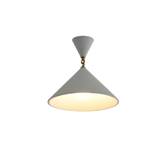 Matte White Cone Pendant Light