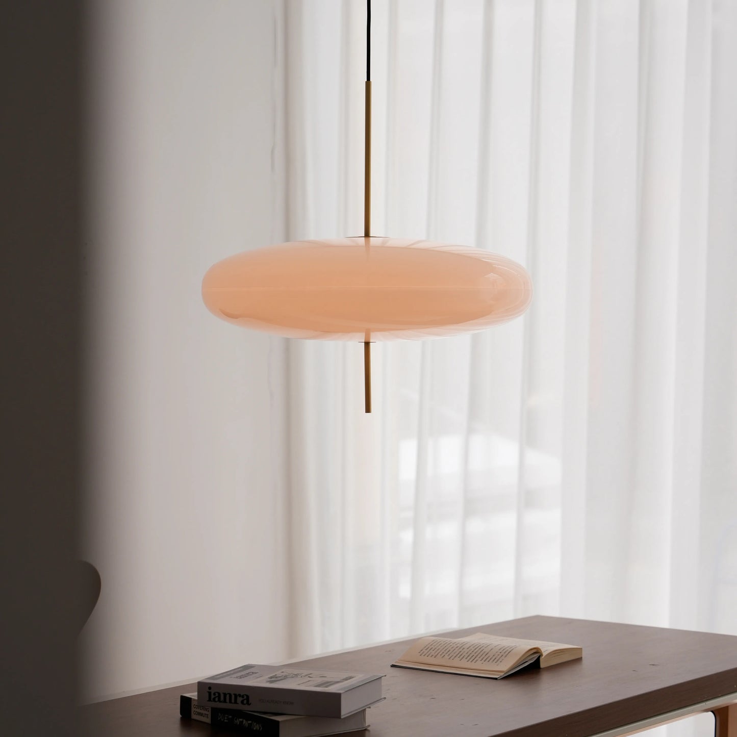 Minimalist Glass Disc Pendant Light