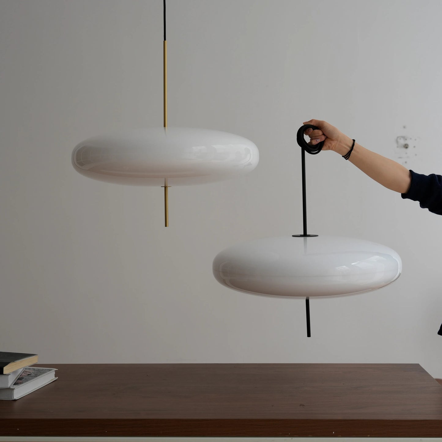 Minimalist Glass Disc Pendant Light