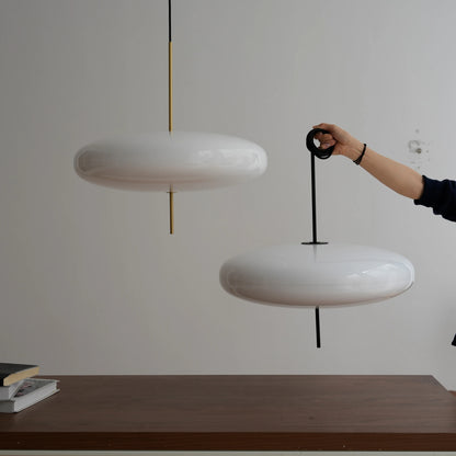 Minimalist Glass Disc Pendant Light