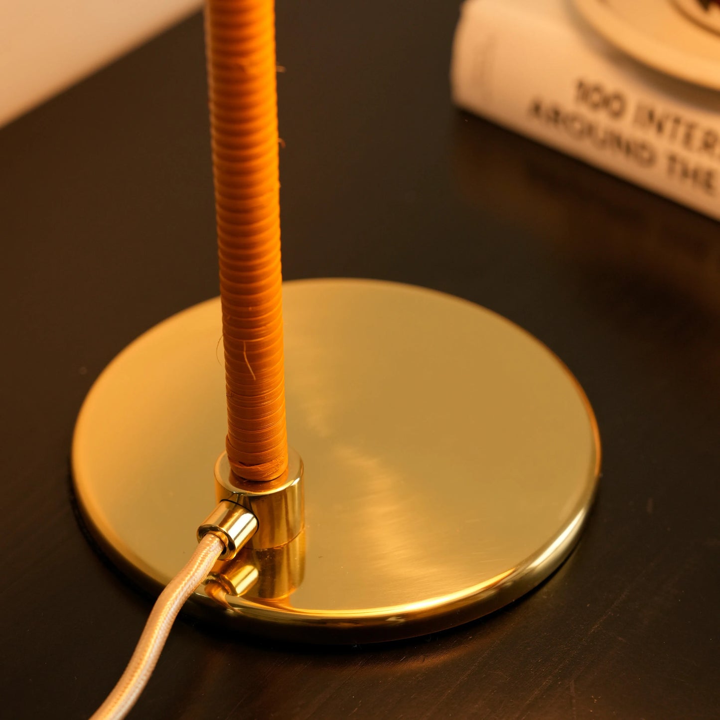 Pleated Brass Dome Table Lamp