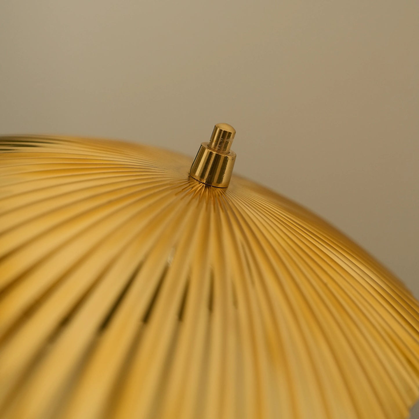 Pleated Brass Dome Table Lamp