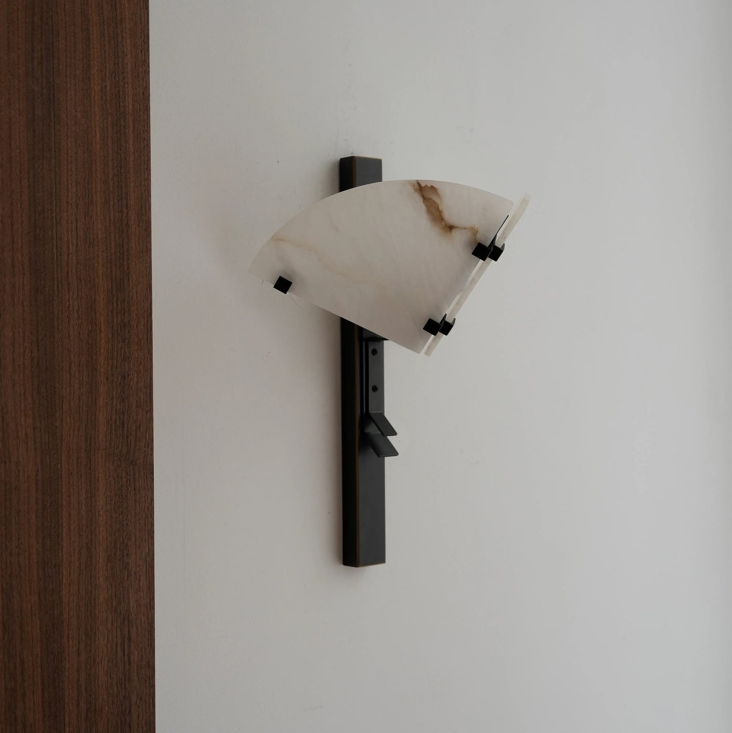 Sculptural Alabaster Panel Wall Sconce
