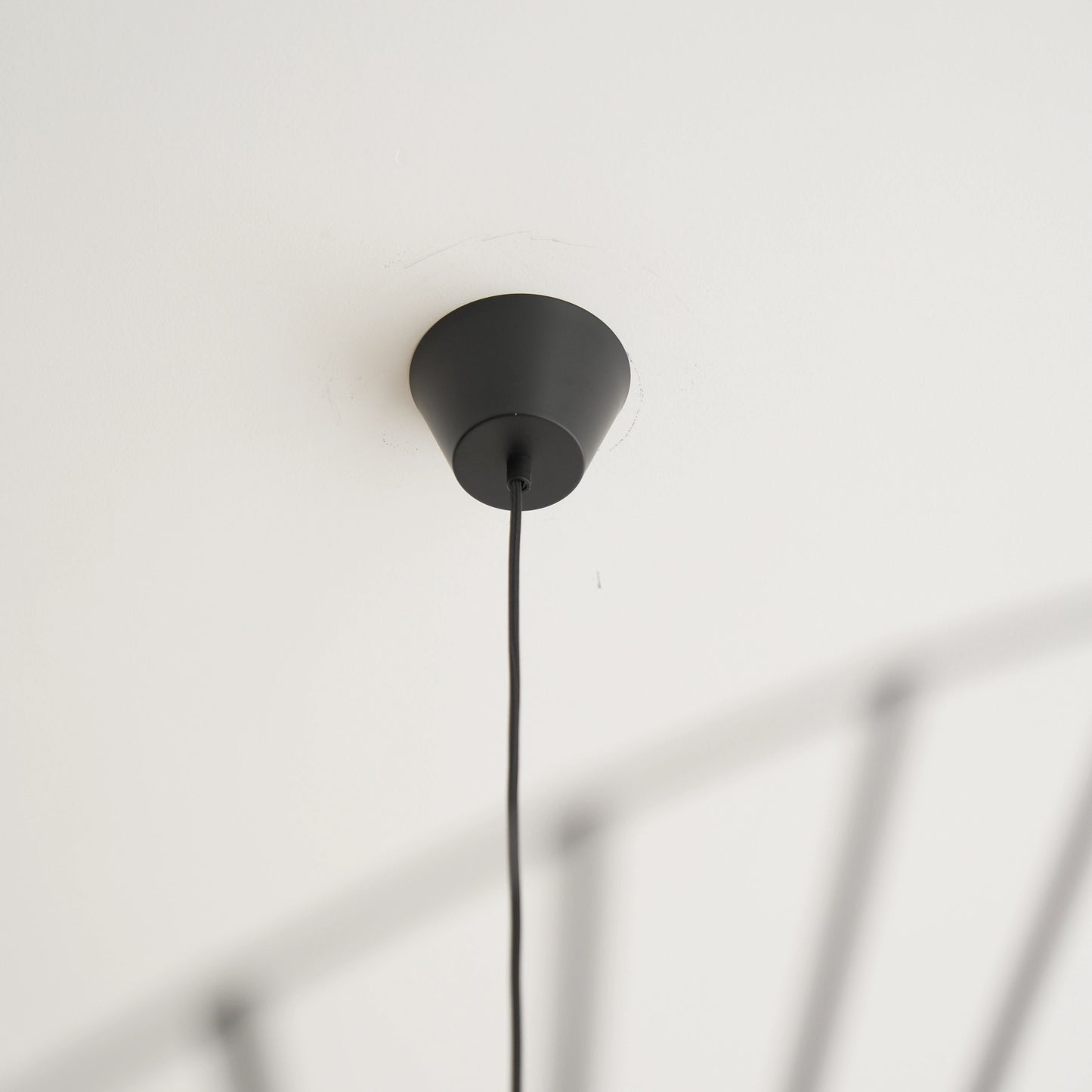 Sculptural Black Wire Pendant Light