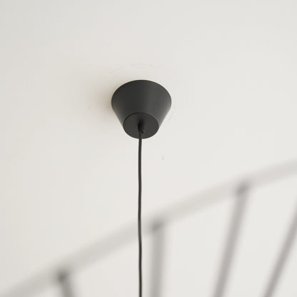 Sculptural Black Wire Pendant Light