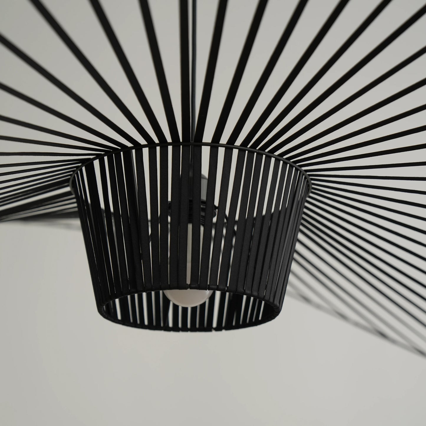Sculptural Black Wire Pendant Light