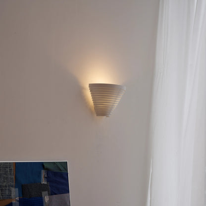 Tiered White Indirect Wall Sconce