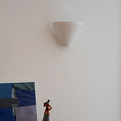 Tiered White Indirect Wall Sconce