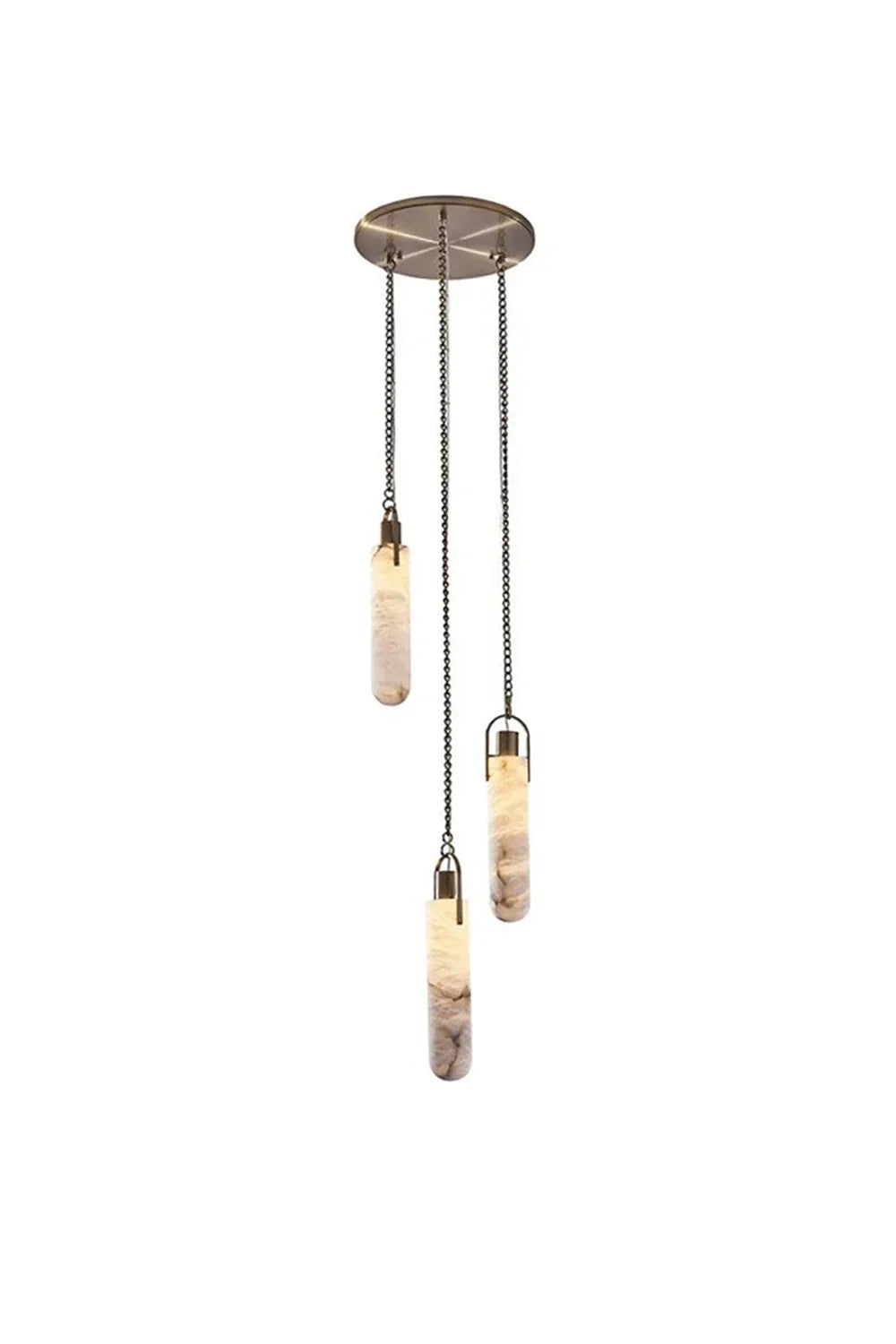 Multi-head Alabaster Cylindrical Chandelier - view 27 | morylighting
