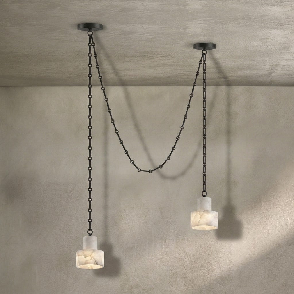 Multi-Tier Chain Drum Pendant Lamp
