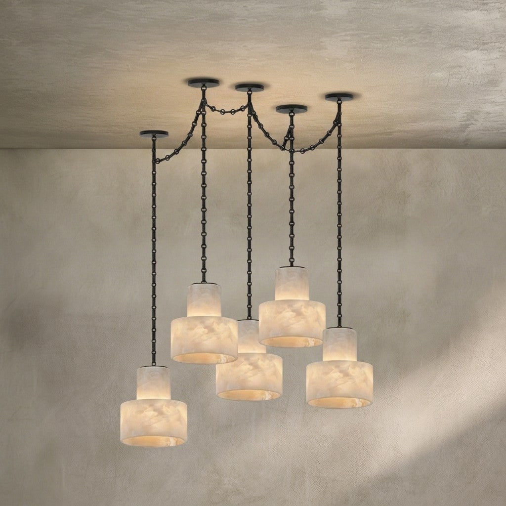 Multi-Tier Chain Drum Pendant Lamp