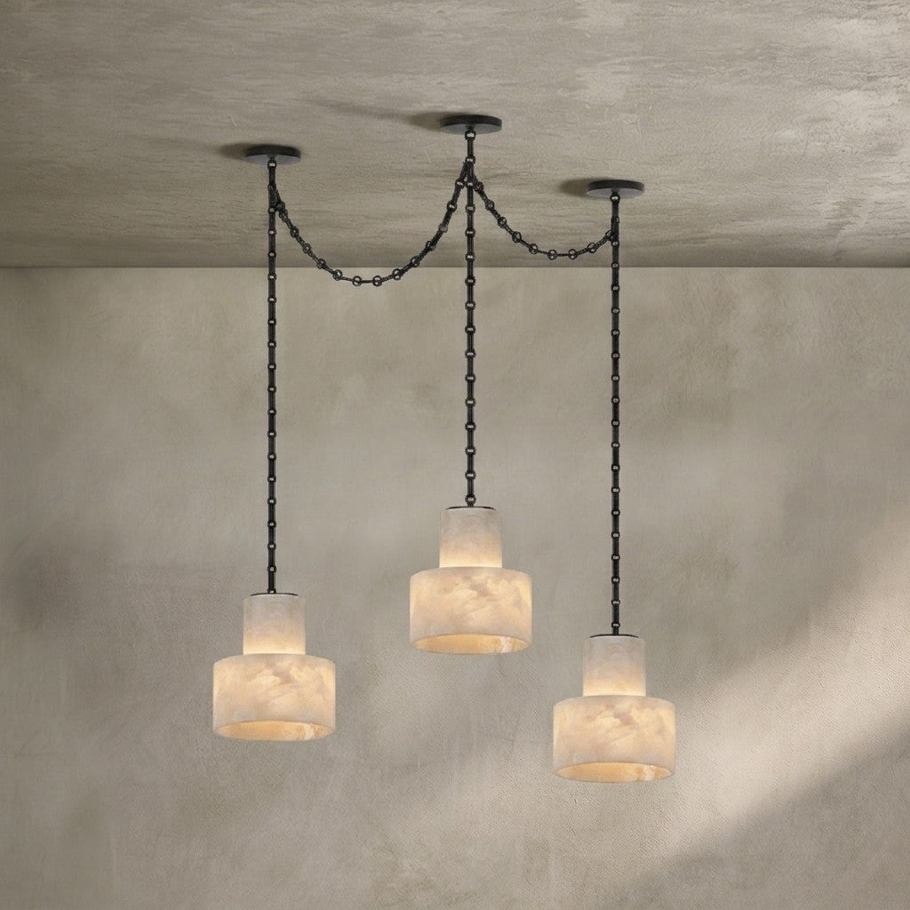 Multi-Tier Chain Drum Pendant Lamp